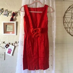 Donna Morgan Vintage Red Bow Dress